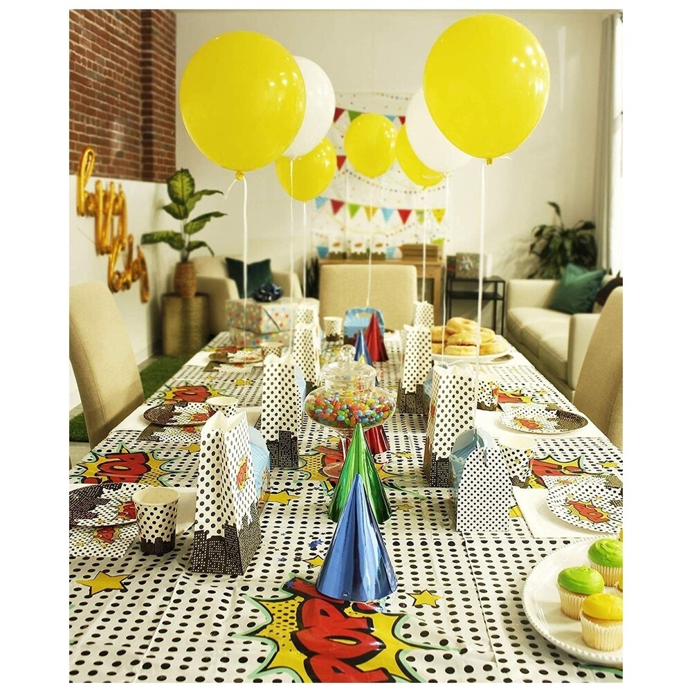 36 Set Disposable Dinnerware Comic Superhero Party Supply Paper Plate Napkin Cup