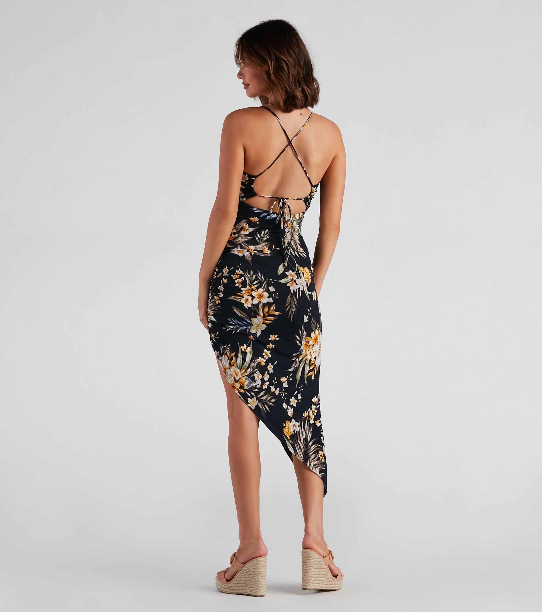 Jetset Getaway Tropical Midi Dress