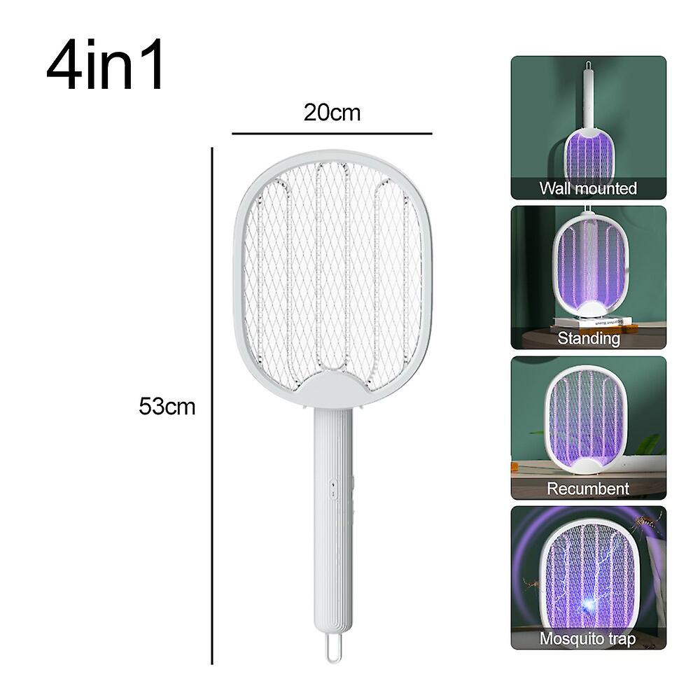 Foldable Electric Mosquito Killer Fly Swatter Trap Usb Rechargeable Mosquito Racket Insect Killer With Uv Light Bug Zapper 3000v