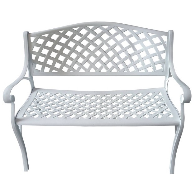 Modern Aluminum Patio Bench Oakland Living