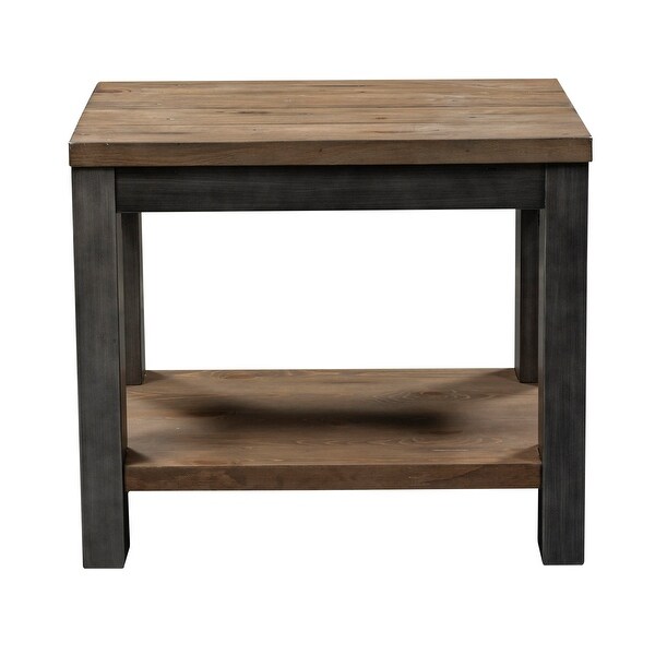 Rutland Grove Two Tone Charcoal and Desert Rectangular End Table