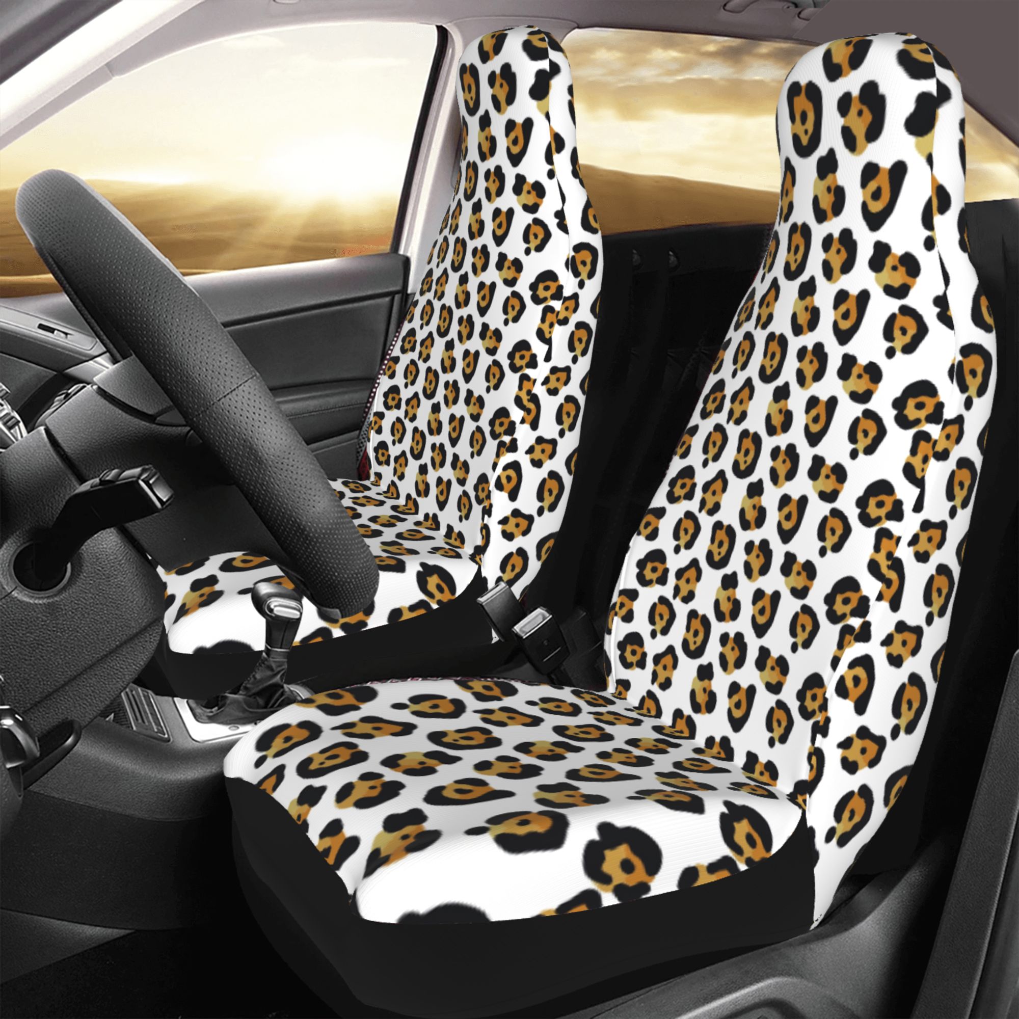 ZICANCN Car Seat Cover Tiger Texture Car Front Seat Covers Protectors ， Automotive Seat Covers for Cars Trucks Suv