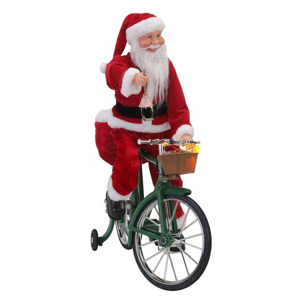 Animated Led Cycling Santa Musical Christmas Decoration