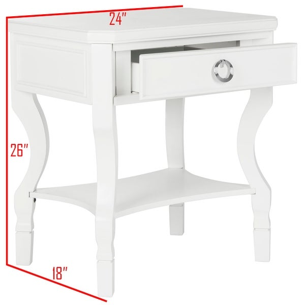 SAFAVIEH Alaia White Side Table - 24