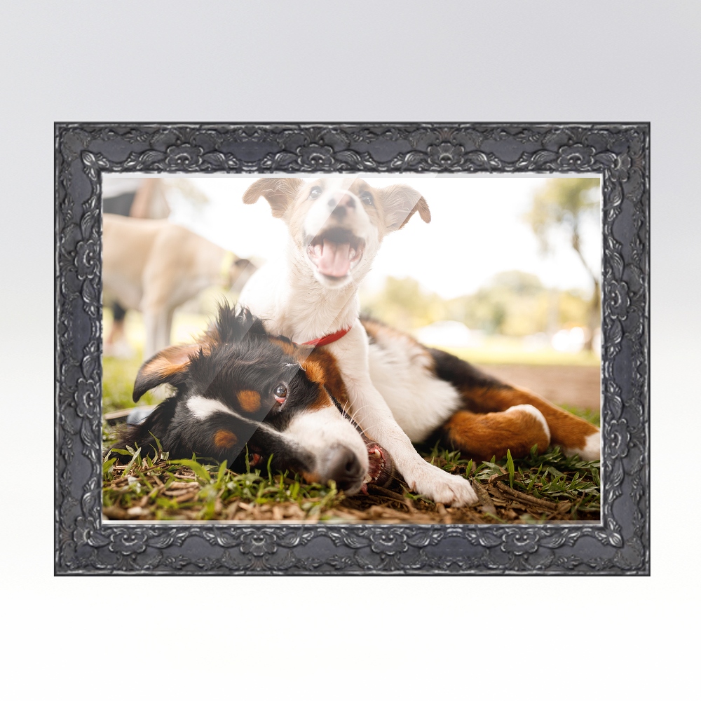 17x30 Black Picture Frame   Wood Picture Frame Complete with UV