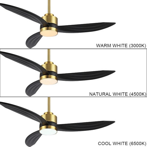 WINGBO 52-inch 3-Blades Indoor Celiing Fan with LED Light and Remote - N/A Shopping - The Best Deals on Ceiling Fans | 41137479