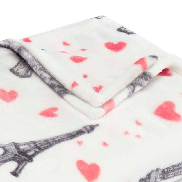 Paris Love Reversible Throw Blanket Pink Betseyville