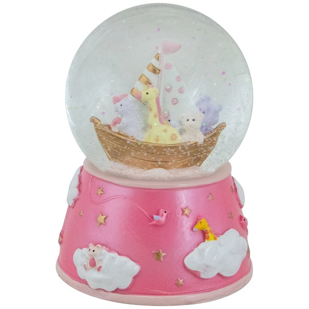 Children x27 s Pink Sleepy Time Musical Snow Globe