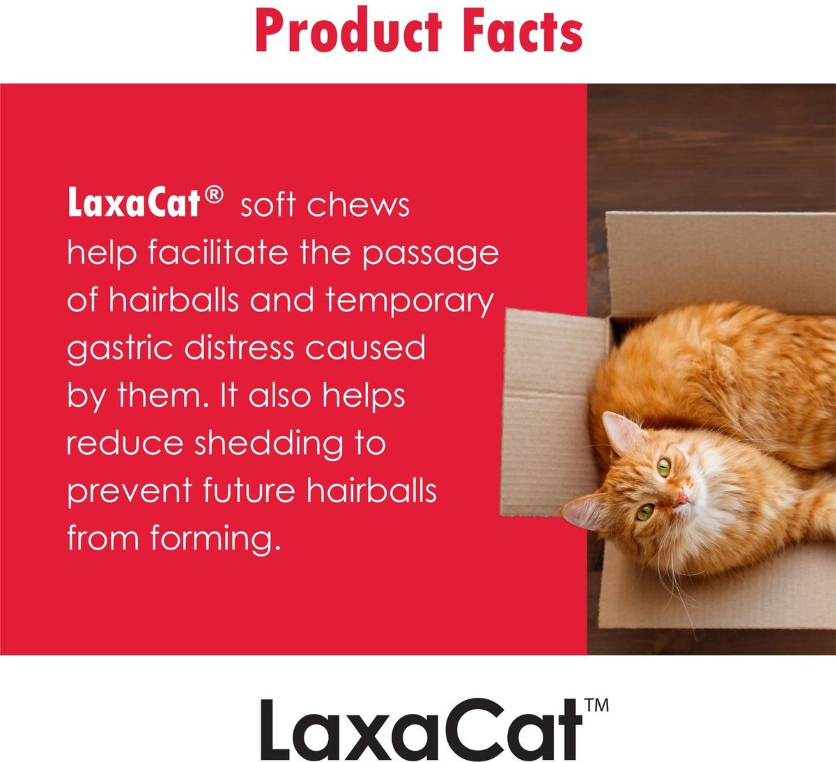 LaxaCat Salmon Flavored Soft Chew Hairball Supplement for Cats