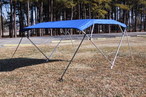 New Royal Blue Pontoon / Deck Boat Vortex 4 Bow Bimini Top 12' Long， 91-96