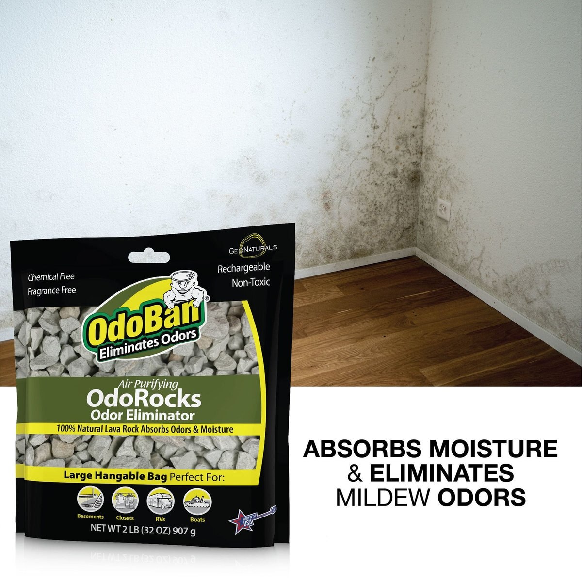 OdoBan OdoRocks Odor Eliminator Deodorizer， 2-lb bag