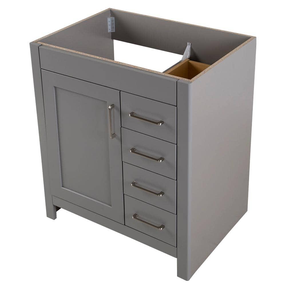 Home Decorators Collection Westcourt 30 in W x 217 in D x 342 in H Bath Vanity Cabinet without Top in Sterling Gray