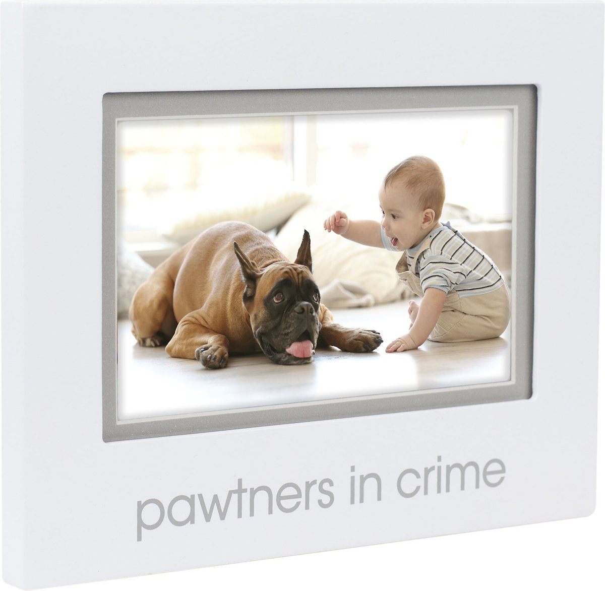 Pearhead Pawtners In Crime Sentiment Frame， 6 x 4-in