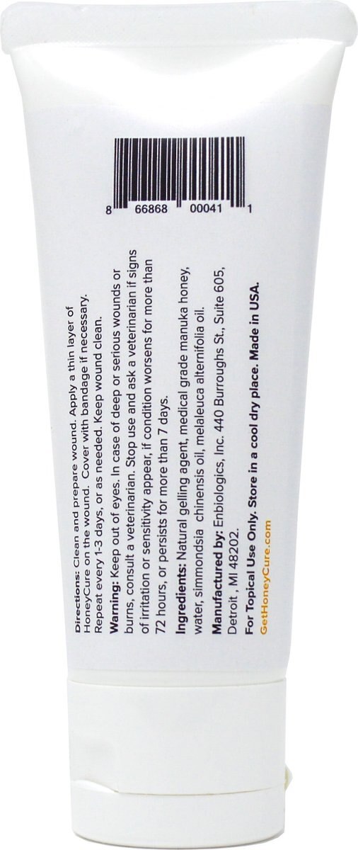 HoneyCure Natural Veterinary Wound Care Ointment for Dogs， Cats and Horses