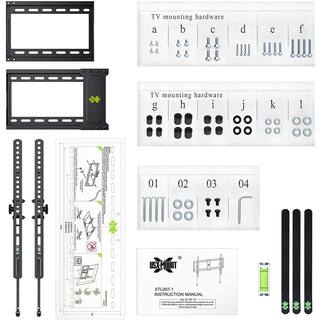 USX MOUNT Large Tilting TV Mount for Most 37 in. to 70 in. TVs with Plus 12Minus 12 of Tilt Max VESA 600 mm x 400 mm HTL007