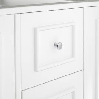 Alaterre Furniture Williamsburg 60 in. W x 21 in. D x 34 in. H Bath Vanity Cabinet without Top in White AVAN60WHBB