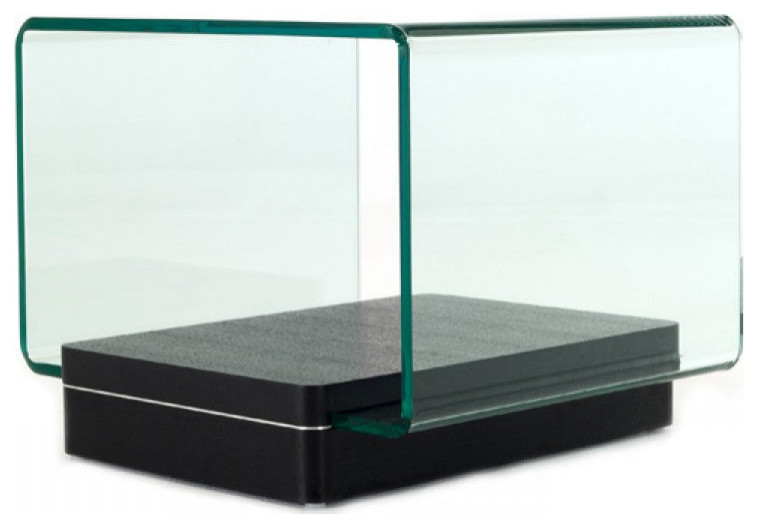 Androcles Modern Glass and Oak End Table   Modern   Side Tables And End Tables   by Virgil Stanis Design  Houzz