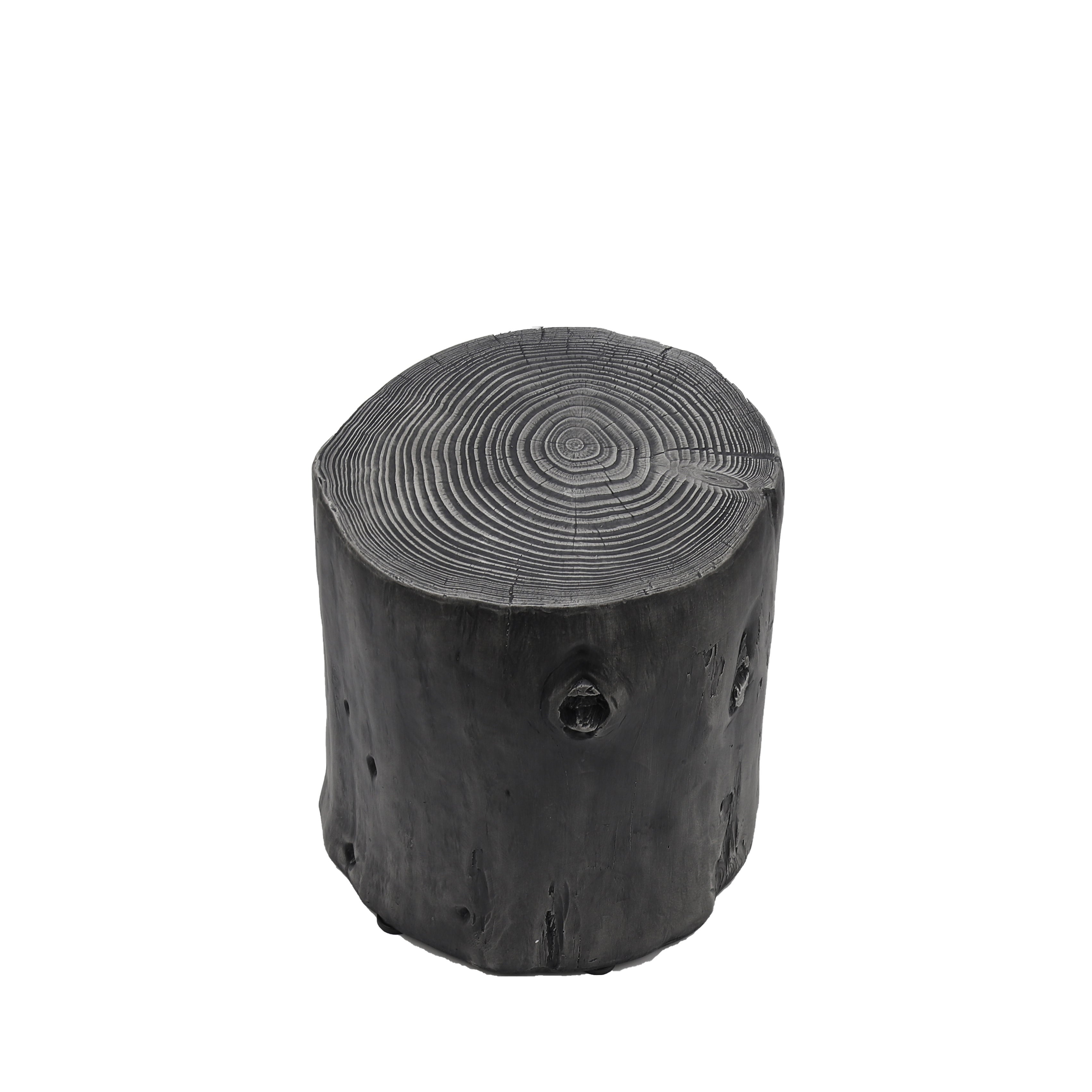 Outdoor Faux Wood Stump Side Table Coffee Table， Side Table