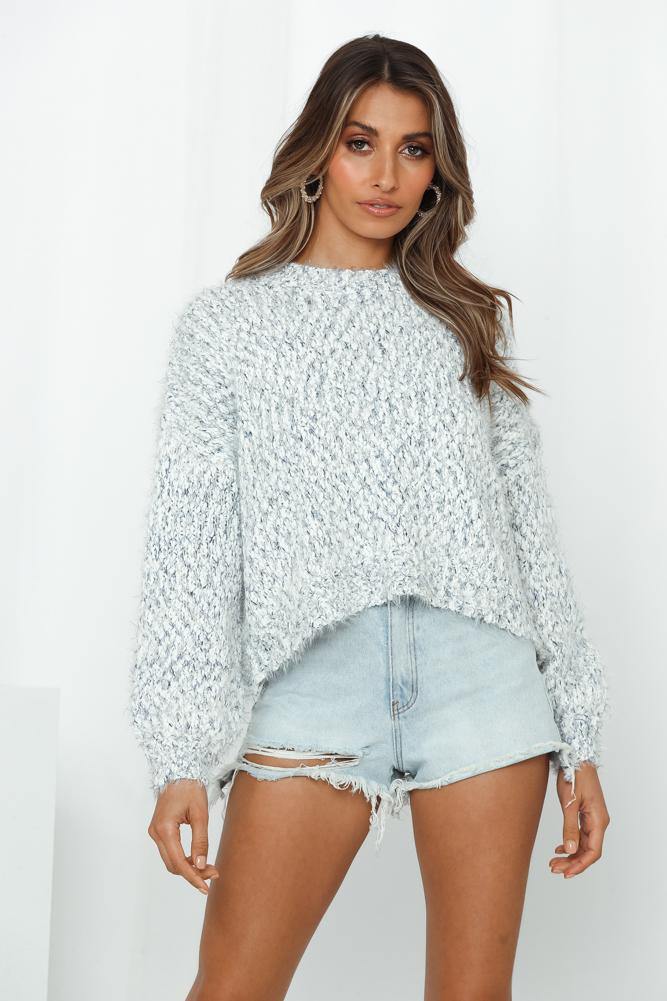 Love Language Knit Jumper Grey