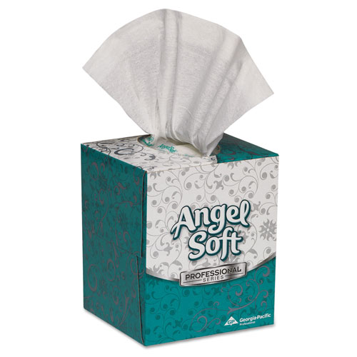 Georgia Pacific Angel Soft Professional Seriesandreg; 2-Ply Facial Tissue | Cube Box， 46580， 96 Sheets