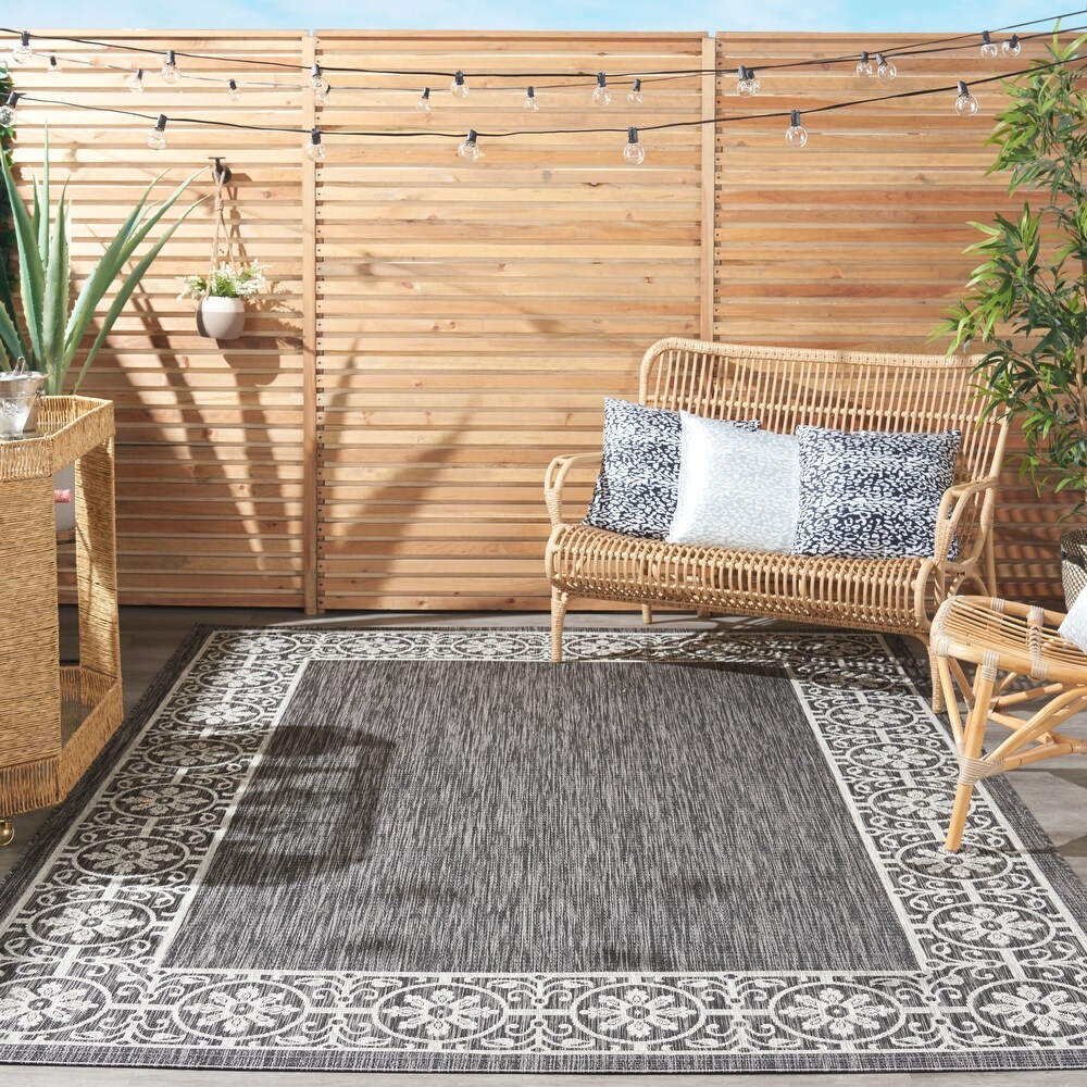 Nourison Garden Party Bordered Indoor/Outdoor Area Rug