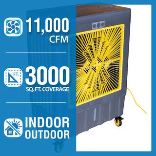 Hessaire Hi-Viz Series 11000 CFM 3-Speed Portable Evaporative Cooler (Swamp Cooler) for 3000 sq. ft. M350