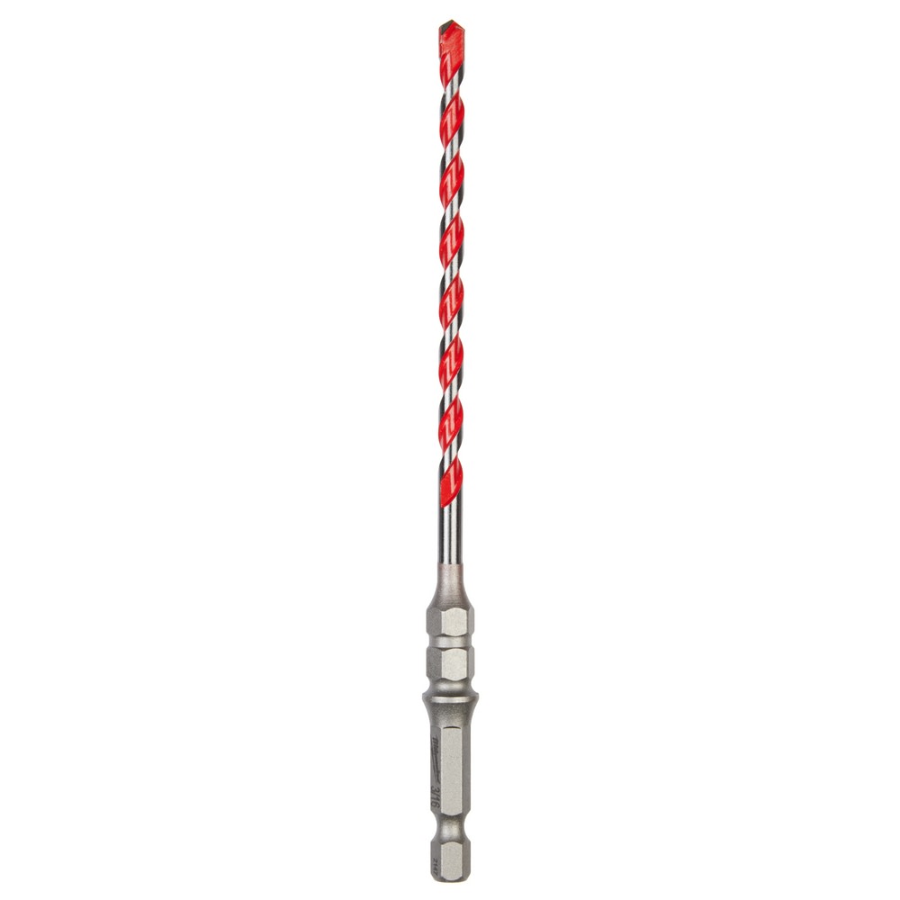 Milwaukee 3/16 x 6 SHOCKWAVE Carbide Hammer Drill Bit for Concrete Screws