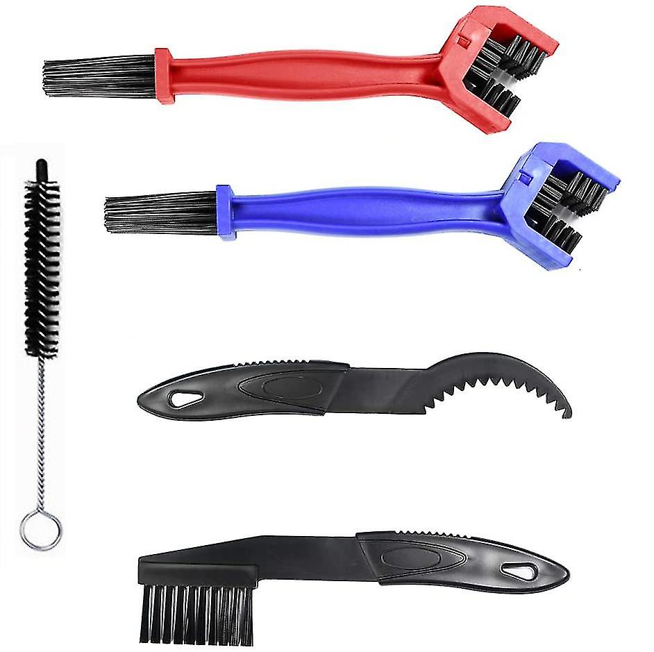 Bicycle Cleaning Brush Set 5 Pieces Chain Brush Tool For Bicycle Chain Cleaning