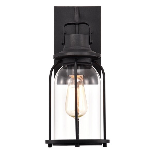 1-light Textured Black Outdoor Wall Lantern Shopping - The Best Deals on Outdoor Wall Lanterns | 37085338