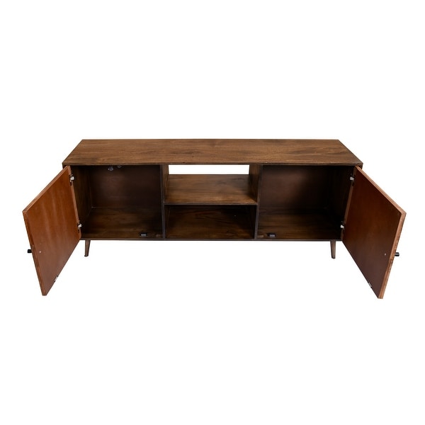 Brown Jag 65 Inch Mango Wood TV Media Entertainment Center