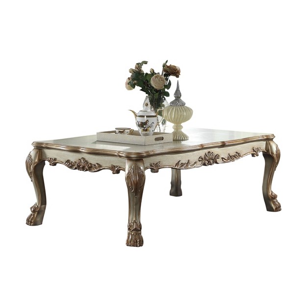 Dresden Coffee Table Gold Patina bone Acme Furniture