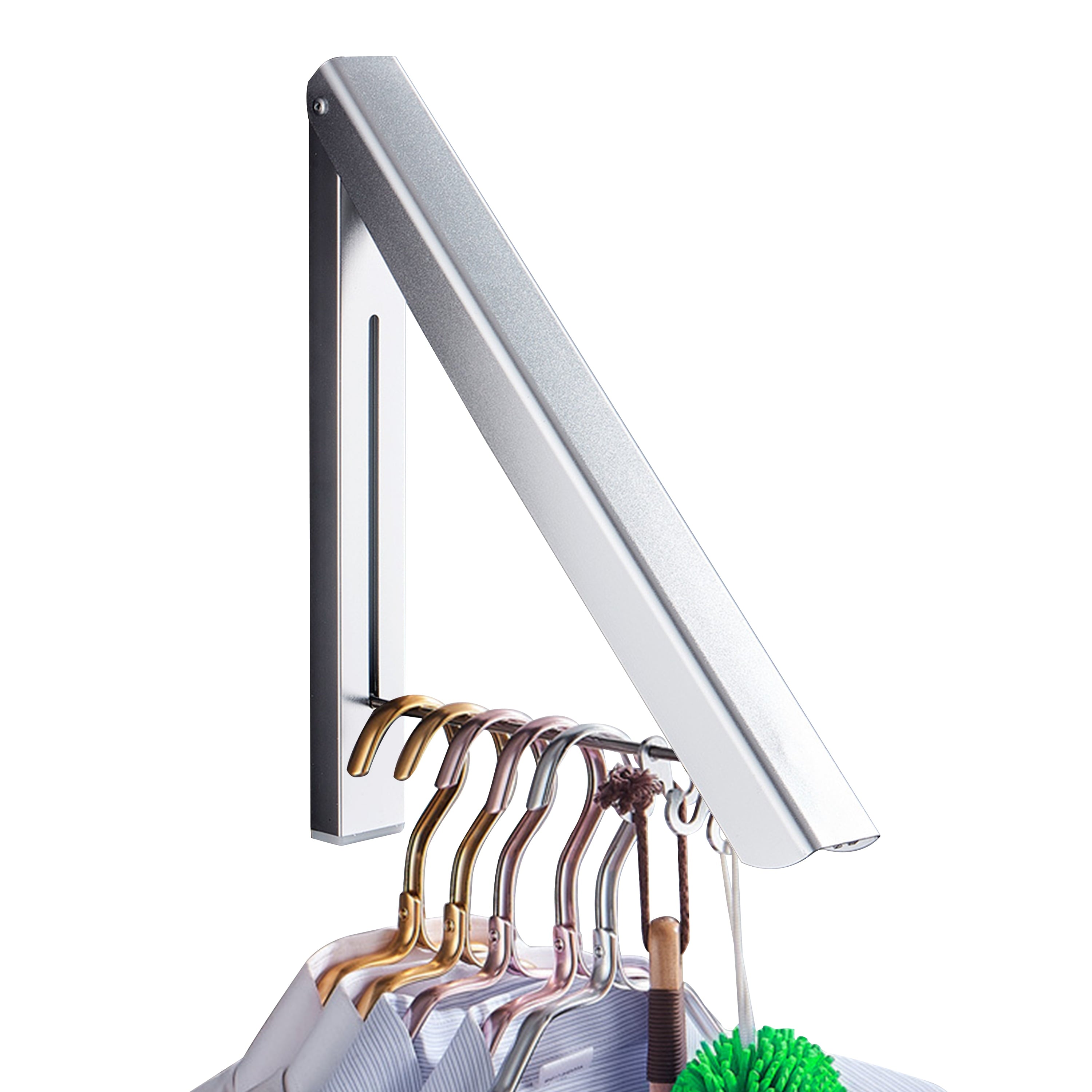 Folding Drying Rack,Aluminum Wall Mounted Drying Rack,laundry rack for drying clothes,Drying Rack for clothes for Laundry Room Closet Storage Organization