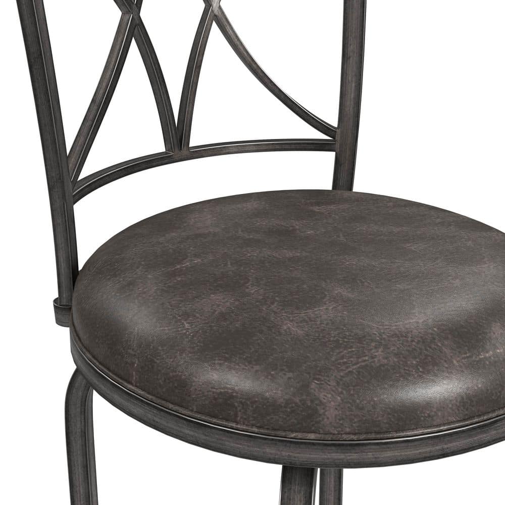 Hillsdale Furniture Killona 26 in. Swivel Counter Stool in Antique Pewter 5772-826