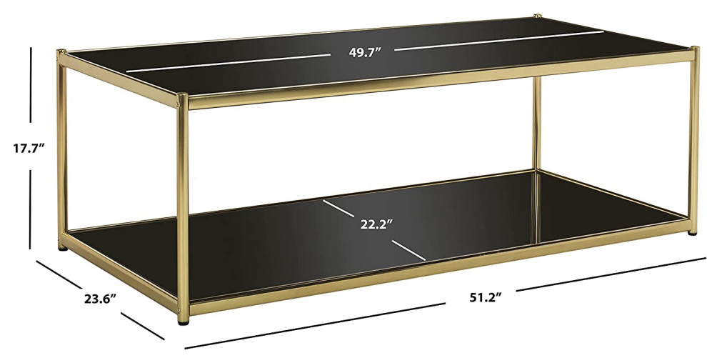 Unique Coffee Table  Elegant Finished Metal Frame and Glass Top   Transitional   Coffee Tables   by Decor Love  Houzz