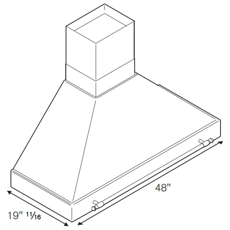 Bertazzoni 48-inch Heritage Wall Mount Range Hood K48HERX/14