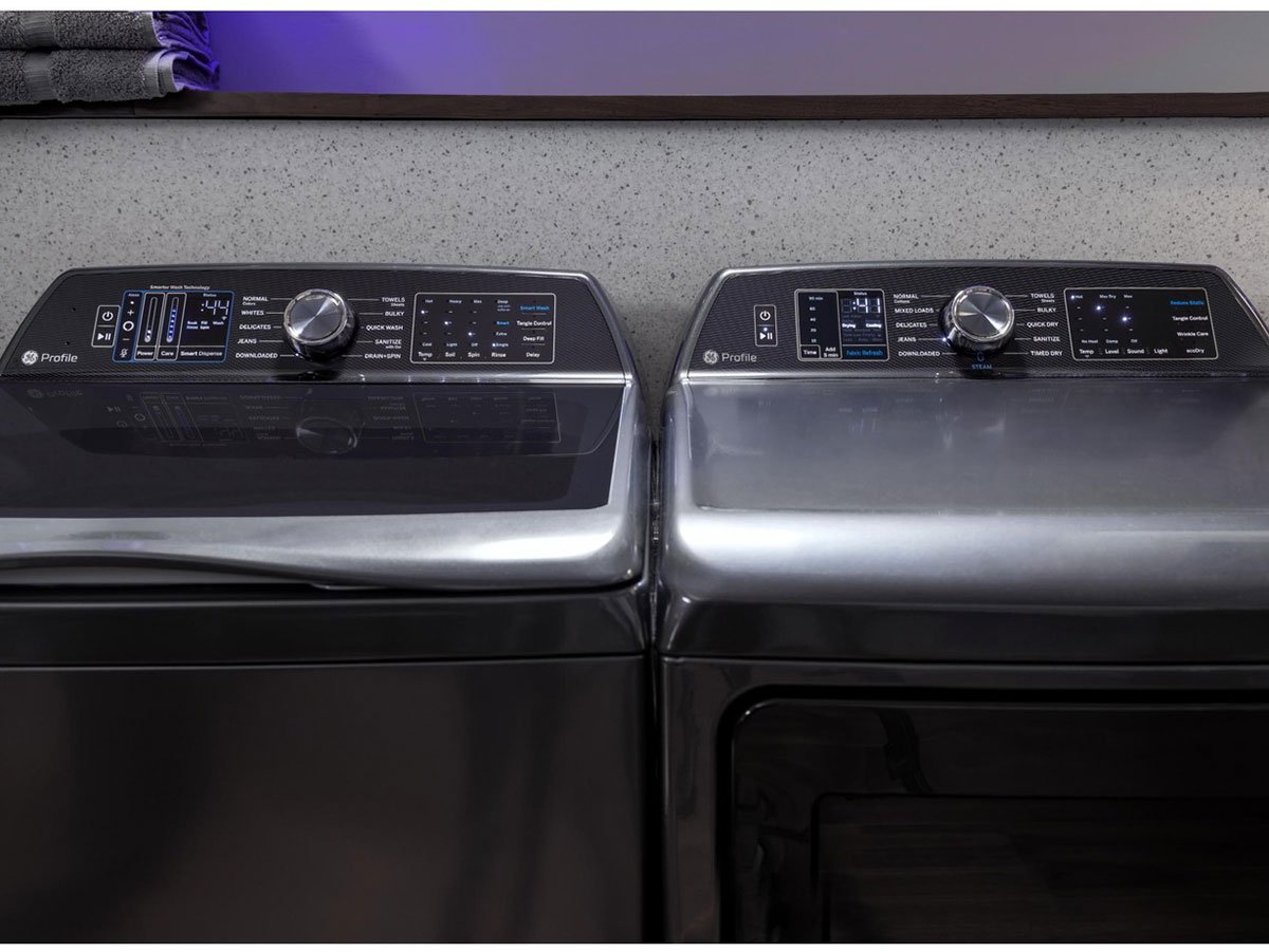 GE Profile 5.4 Cu. Ft. Diamond Gray Washer With Smarter Wash Technology And FlexDispense