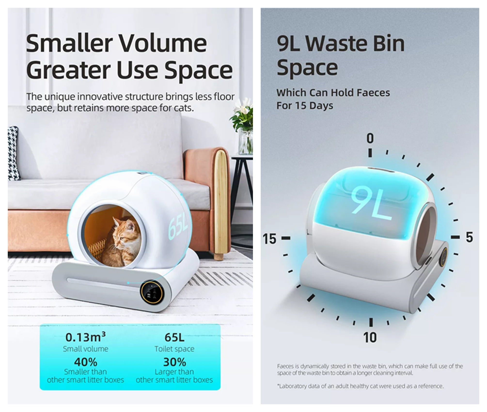 Self Cleaning Cat Litter Box App Control Odor Removal Large Littler Box Multiple Cats Indoors Automatic Kitty Litter Box Robot Self-Cleaning