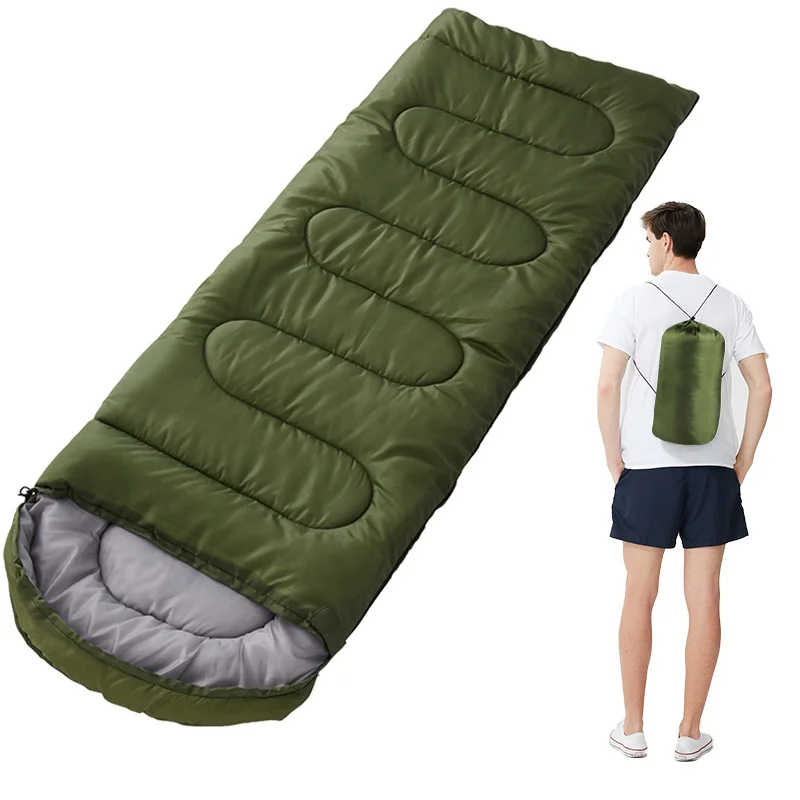 Warm Weather with Compression Sack Sleeping Bag for outdoor camping hiking traveling