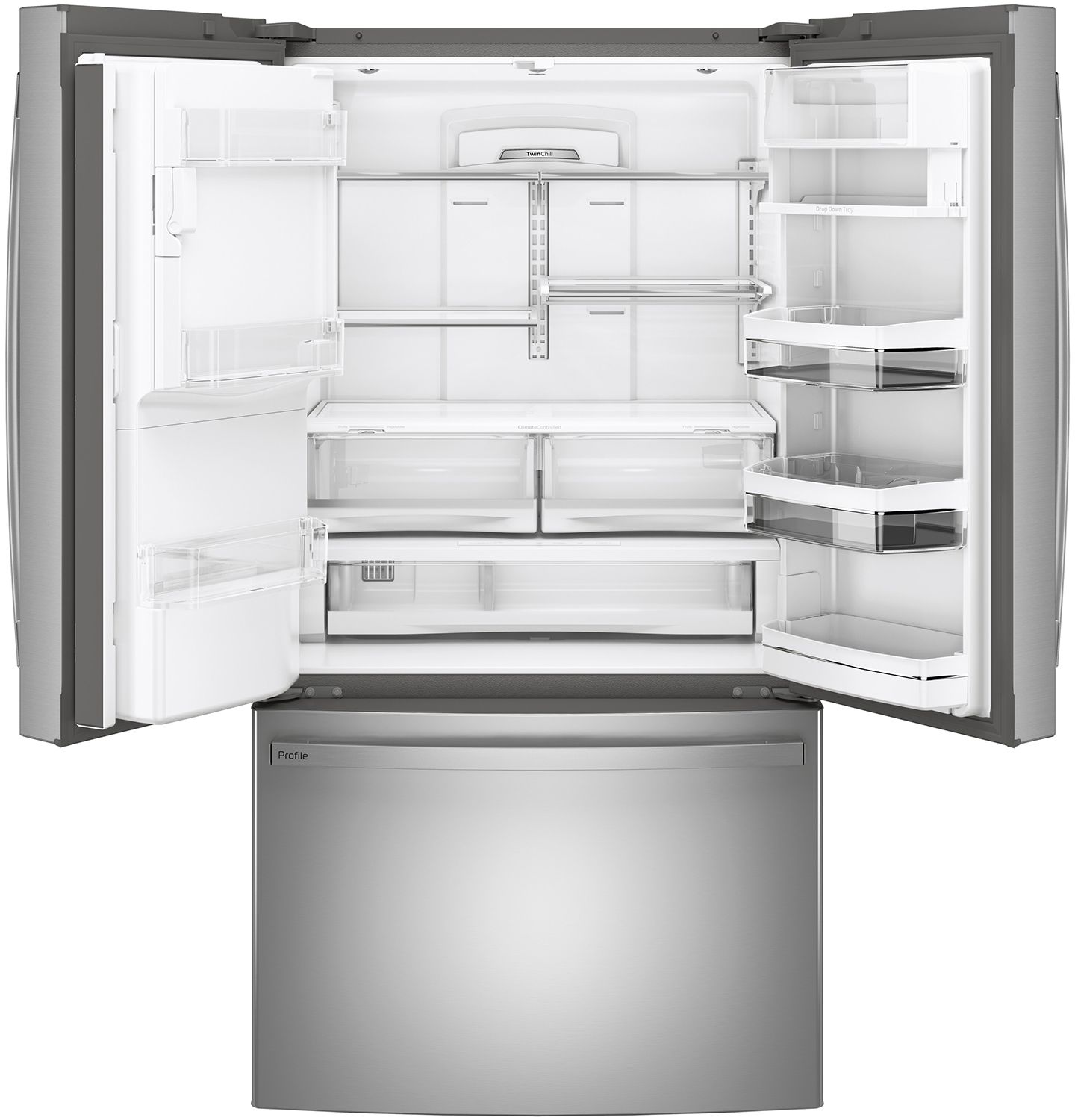 GE Profile ADA ENERGY STAR 22.1 Cu. Ft. Fingerprint Resistant Stainless Steel Counter-Depth French-Door Refrigerator With Hands-Free AutoFill