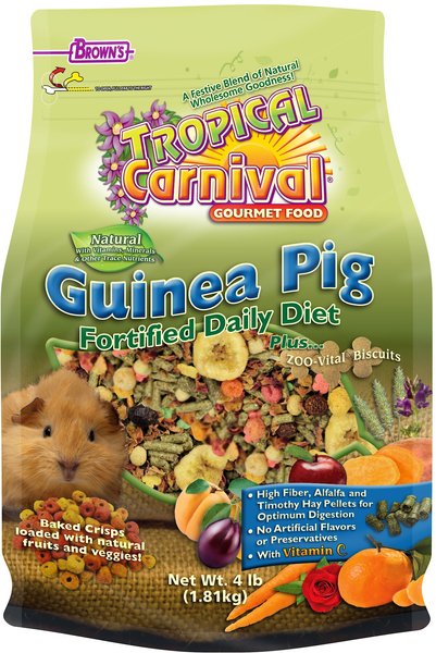 Brown's Tropical Carnival Fortified Daily Diet Natural Guinea Pig Food