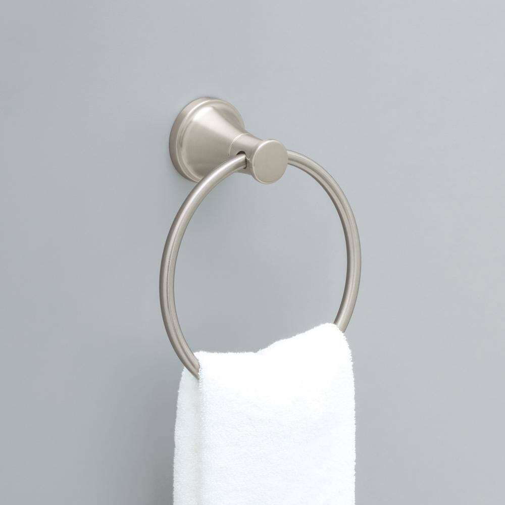 Delta Casara Wall Mount Towel Ring in SpotShield Brushed Nickel CSA46-BN