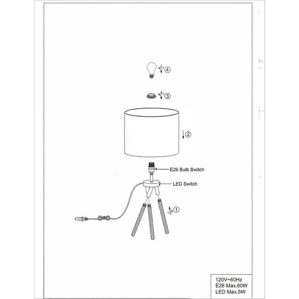 27 Inch Accent Table Lamp， Hardback Fabric Drum Shade， White， Silver Chrome