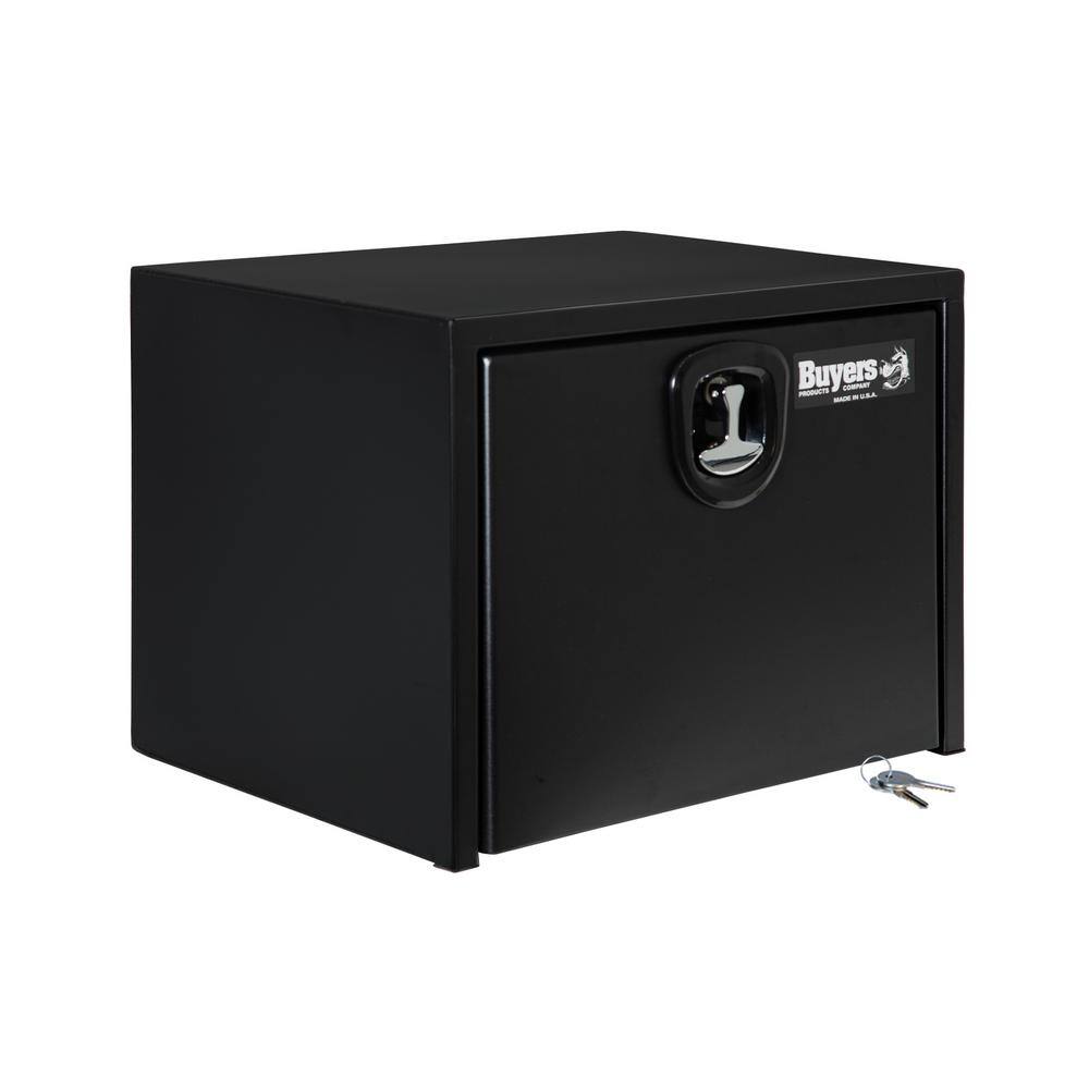 Buyers Products Company 18 in. x 18 in. x 24 in. Matte Black Textured Steel Underbody Truck Tool Box 1732500