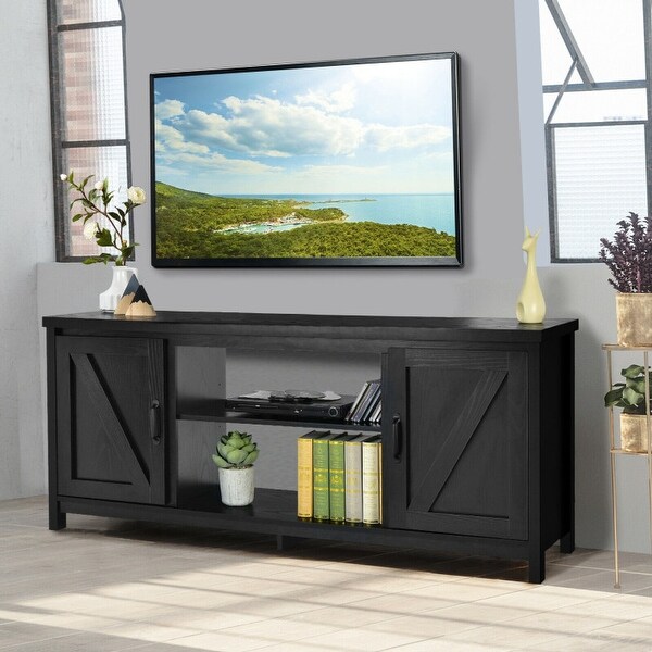 59 Inches TV Stand Media Console Center with Storage Cabinet - 59