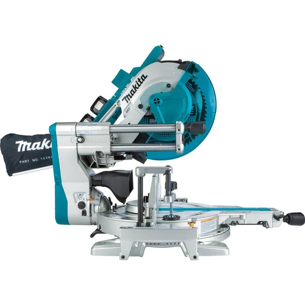 Makita 18V X2 LXT Lithium-Ion (36V) 12 in. Brushless Cordless Dual-Bevel Sliding Compound Miter Saw Laser (Tool-Only) XSL07Z