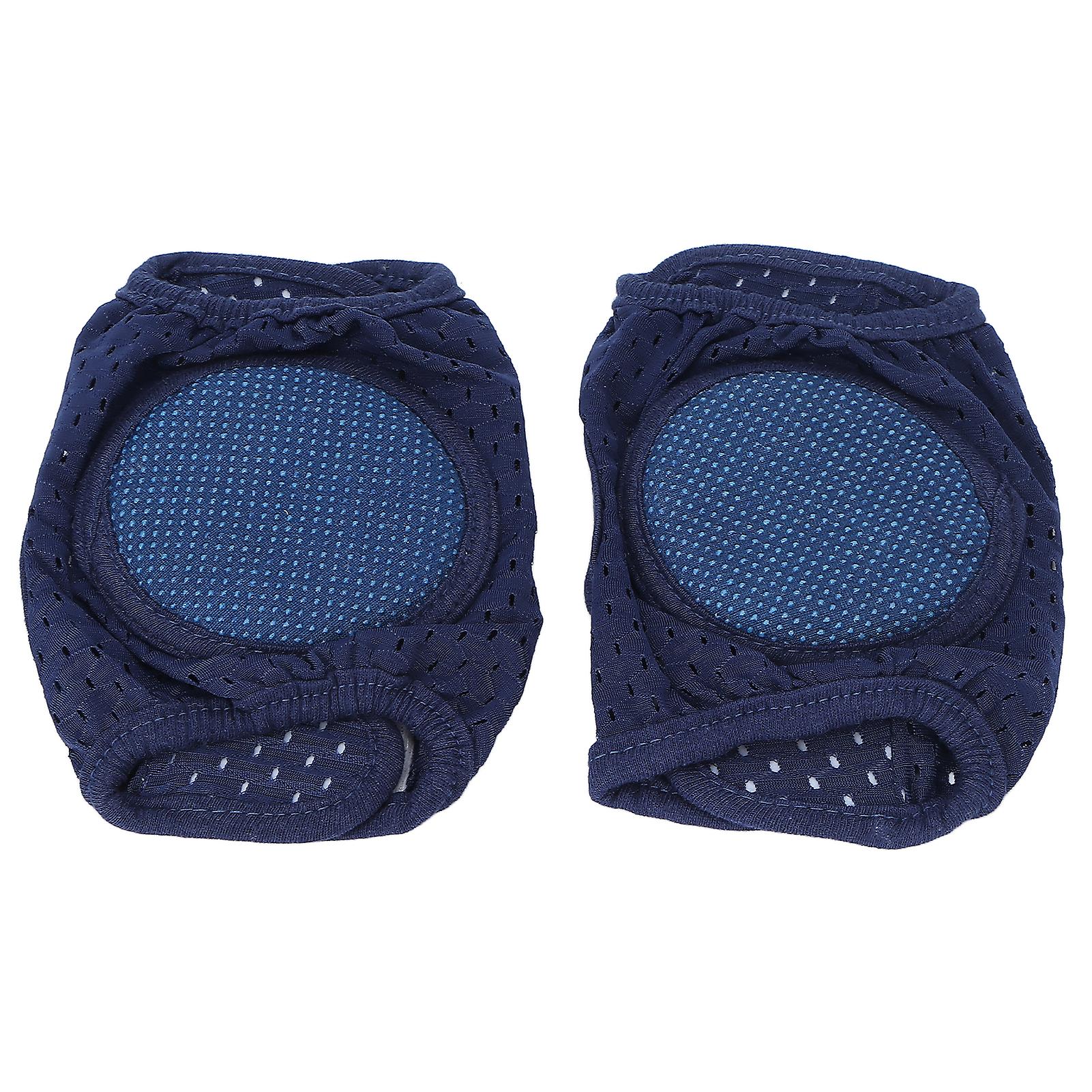 Baby Crawling Pads Soft Cotton Elastic Unisex Prevent Slip Infant Knee Protection Covernavy Blue