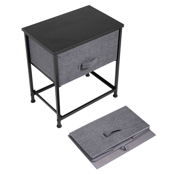 2-Tier Utility Dresser Side Table Nightstand