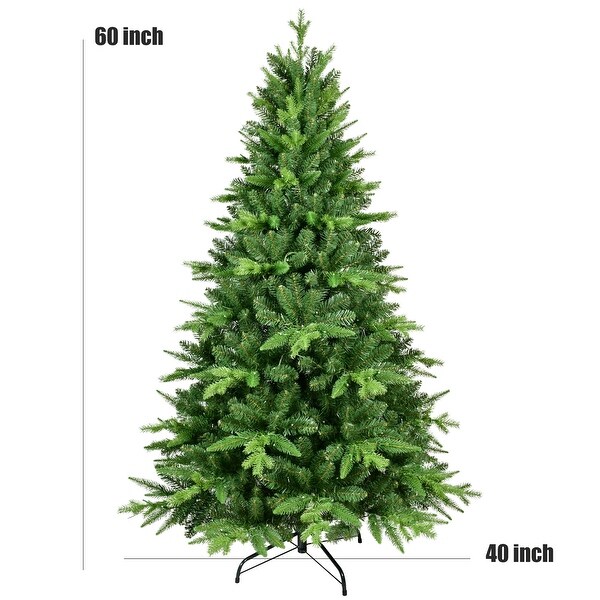 5FT/6FT/7FT Prelit Christmas Tree with LED and Thickened Stands and Poles