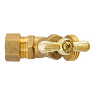 Everbilt 12 in. Compression Brass No-Kink Hose Bibb 102-363EB