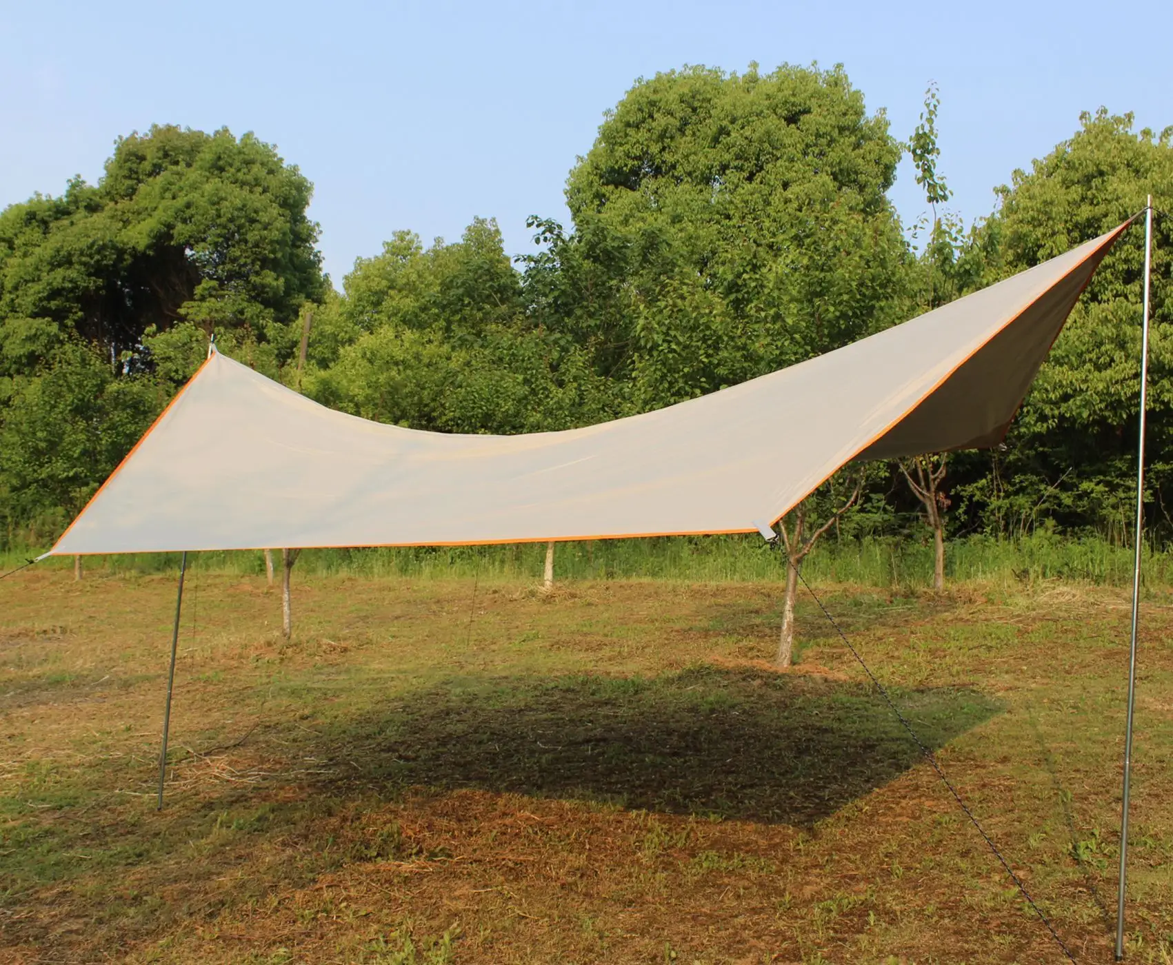 Rain Fly Camping Tarp / Hammock Fly Include 6 Ropes and 4 Stakes Lightweight Waterproof Tent Tarp